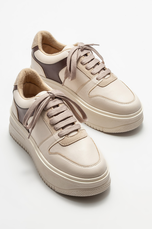 Bej kadın spor ayakkabı - Elle Shoes