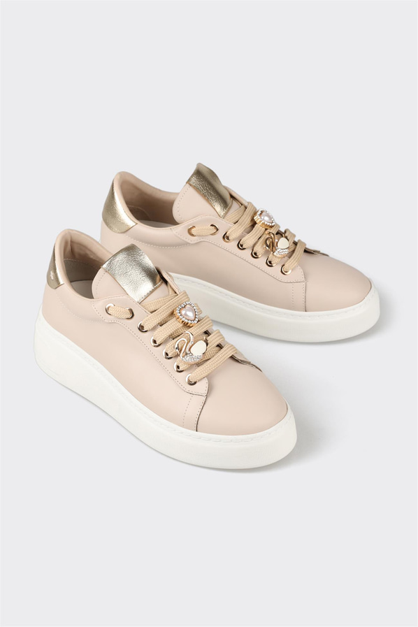 Bej çok renkli kadın sneaker - Elle Shoes