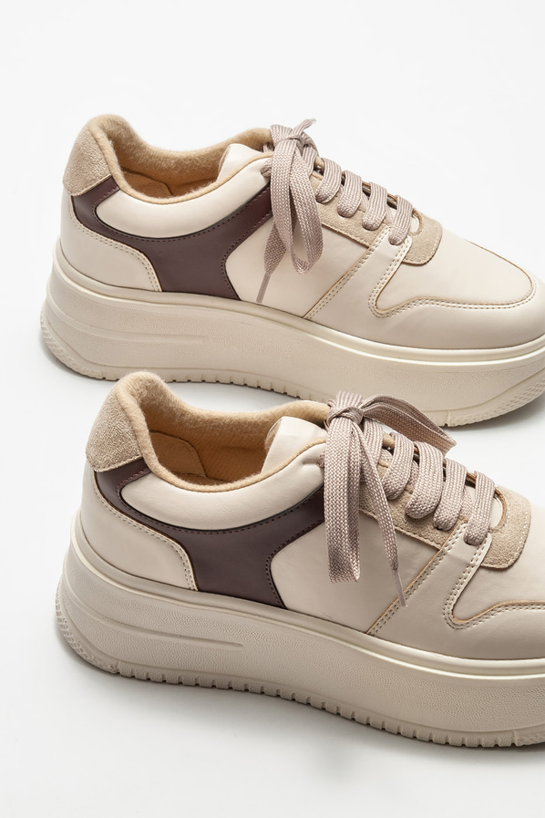 Bej kadın spor ayakkabı - Elle Shoes