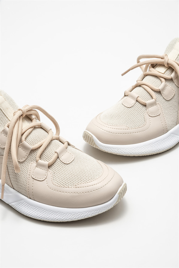 Bej kadın sneaker - Elle Shoes