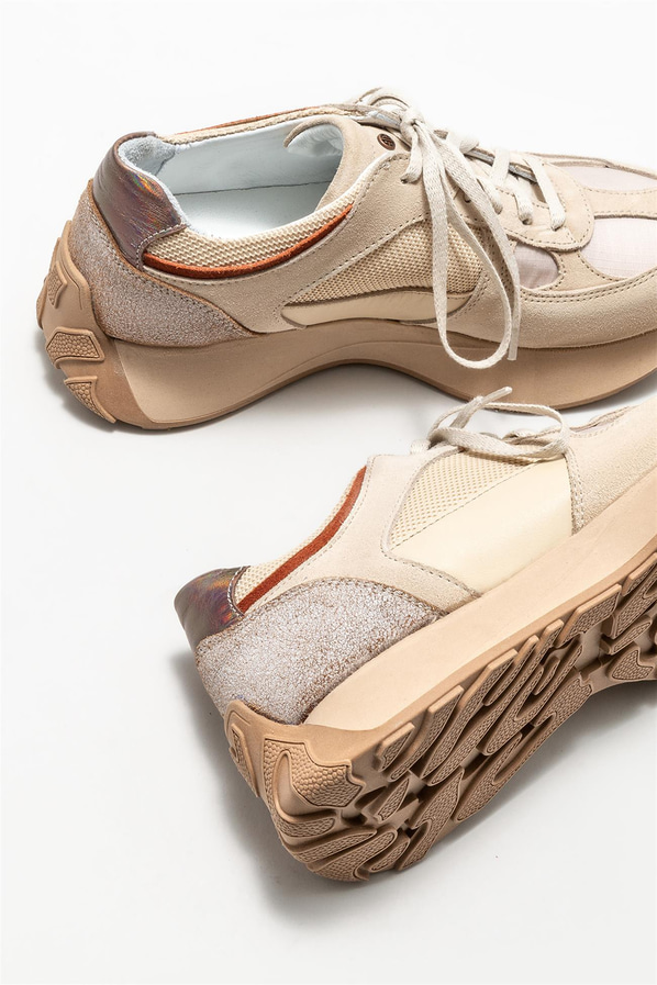 Bej kadın sneaker - Elle Shoes
