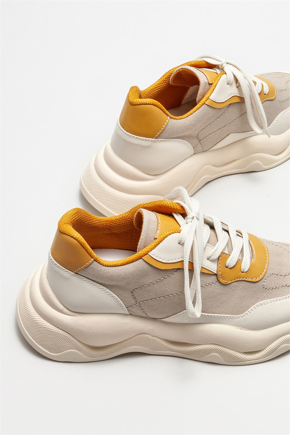 Bej kadın spor ayakkabı - Elle Shoes