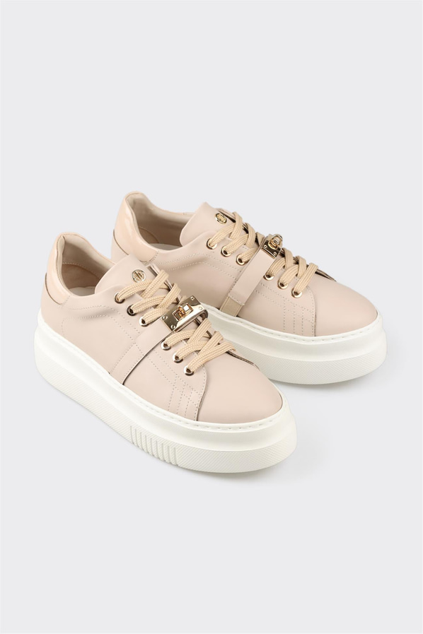 Bej kadın sneaker - Elle Shoes