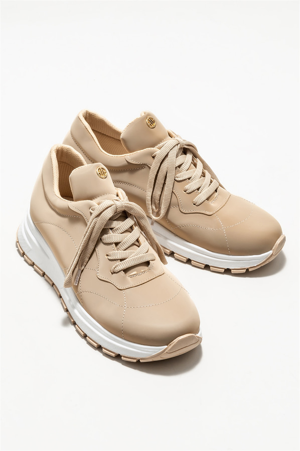 Bej kadın sneaker - Elle Shoes