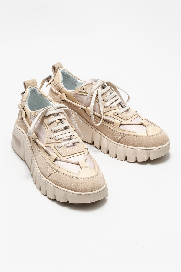 Bej kadın sneaker - Elle Shoes