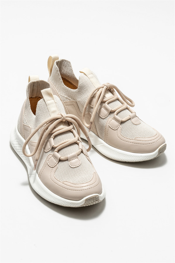 Bej kadın sneaker - Elle Shoes
