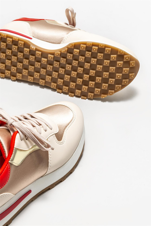 Bej kadın sneaker - Elle Shoes