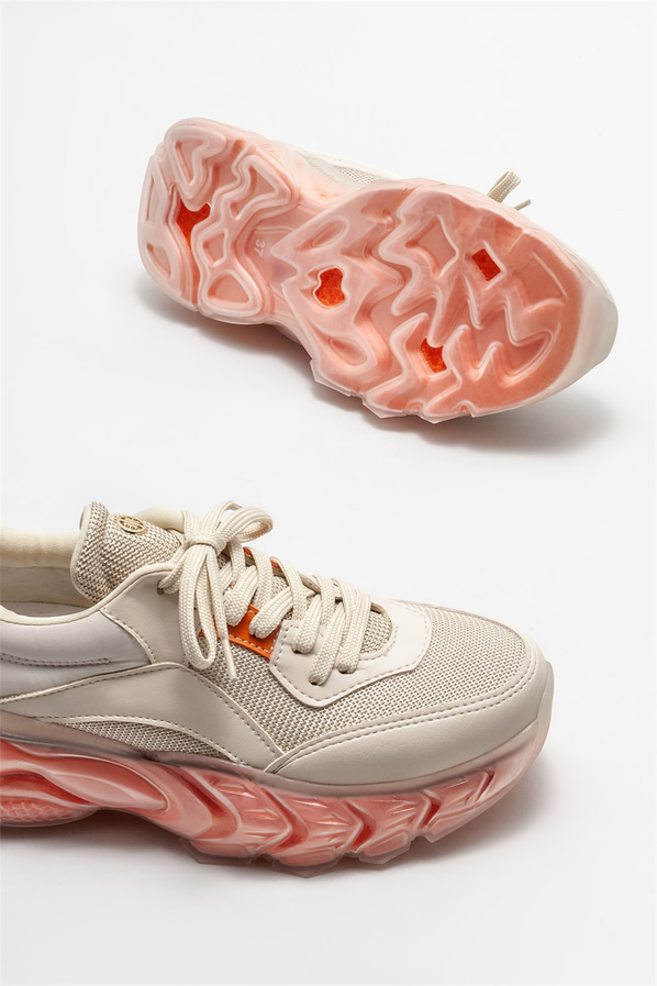 Bej kadın spor ayakkabı - Elle Shoes