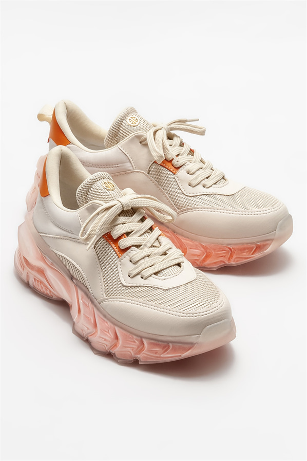 Bej kadın spor ayakkabı - Elle Shoes