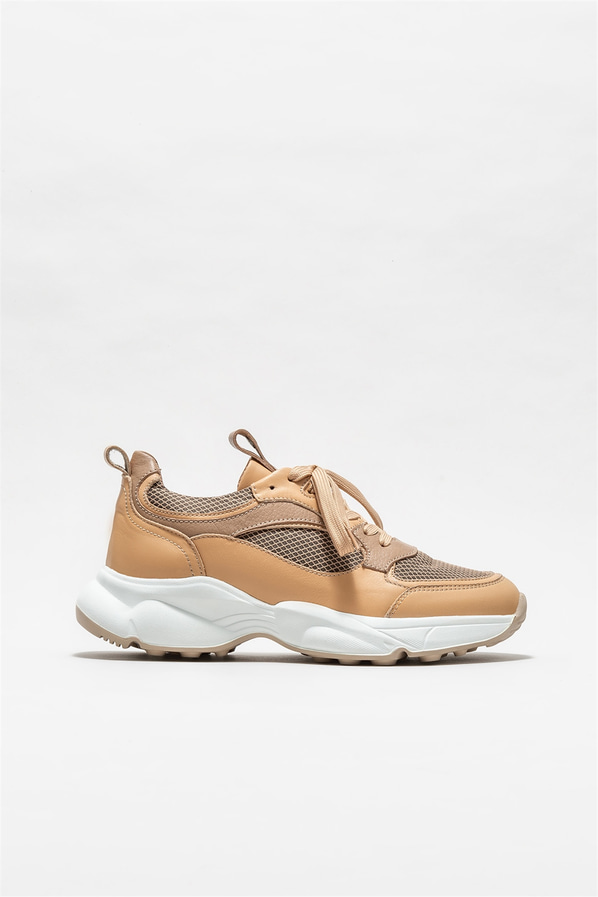 Bej kadın sneaker - Elle Shoes