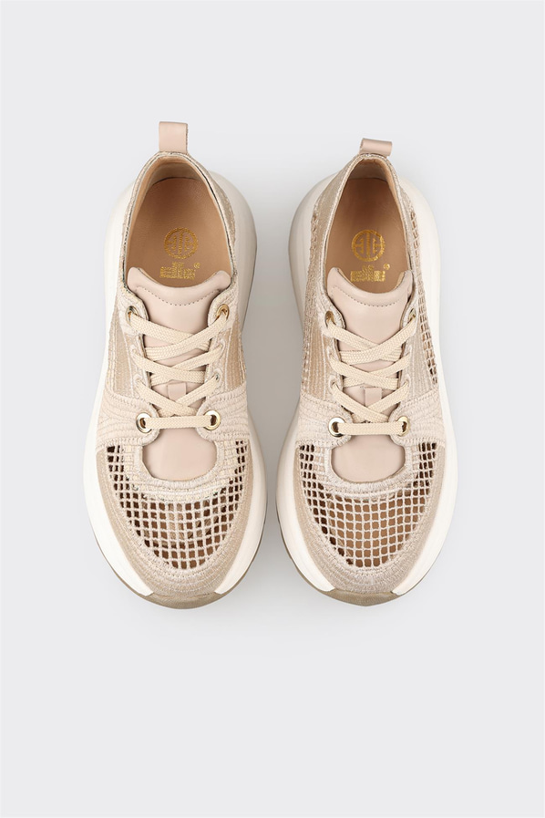 Bej kadın sneaker - Elle Shoes