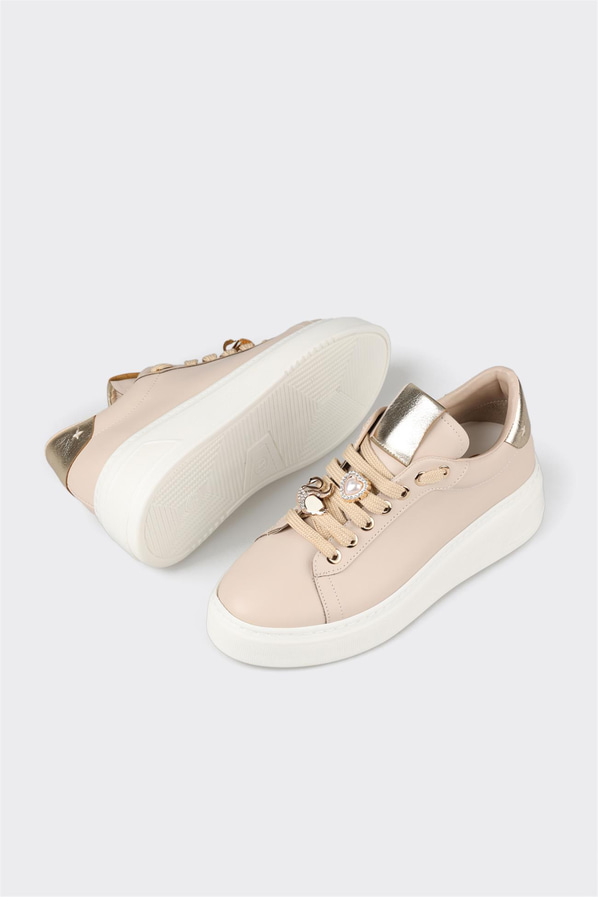 Bej çok renkli kadın sneaker - Elle Shoes