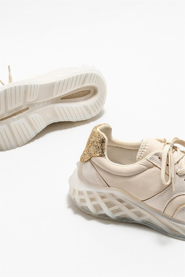 Bej kadın sneaker - Elle Shoes