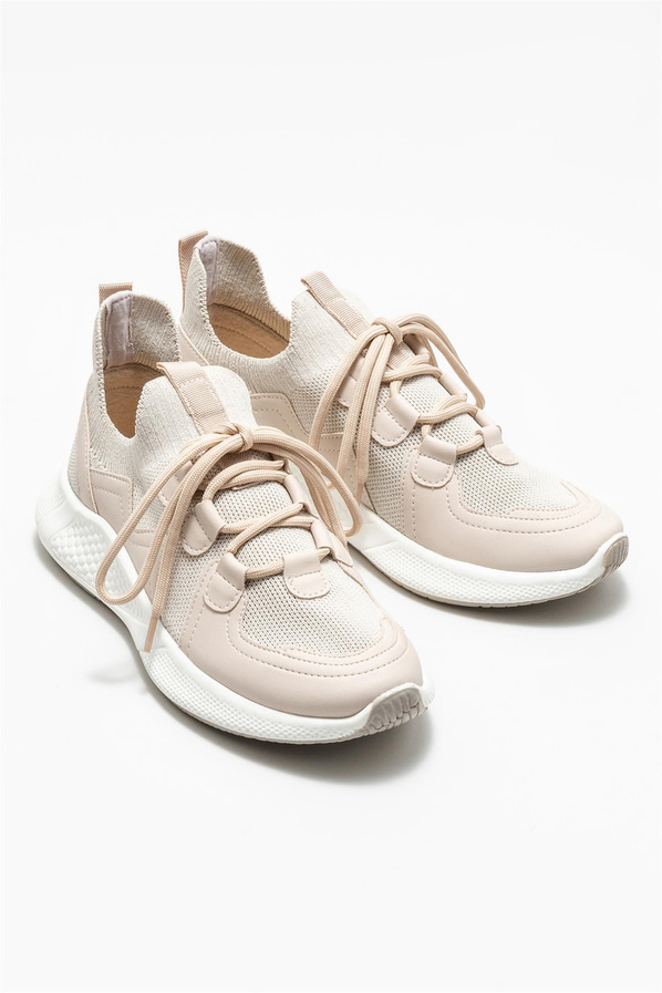 Bej kadın sneaker - Elle Shoes