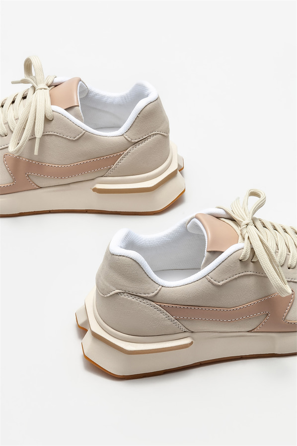 Bej kadın spor ayakkabı - Elle Shoes