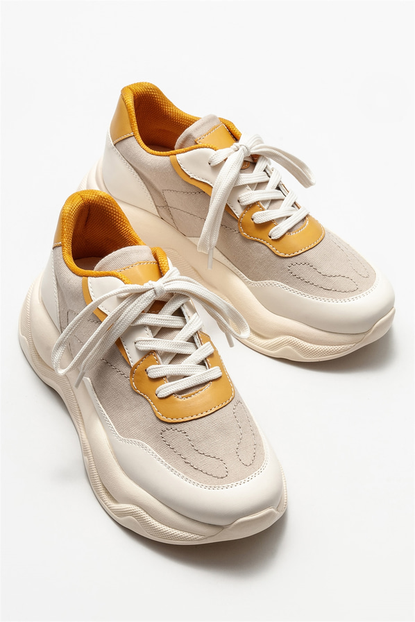 Bej kadın spor ayakkabı - Elle Shoes
