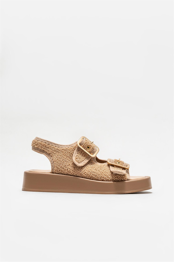Bej kadın sandalet - Elle Shoes