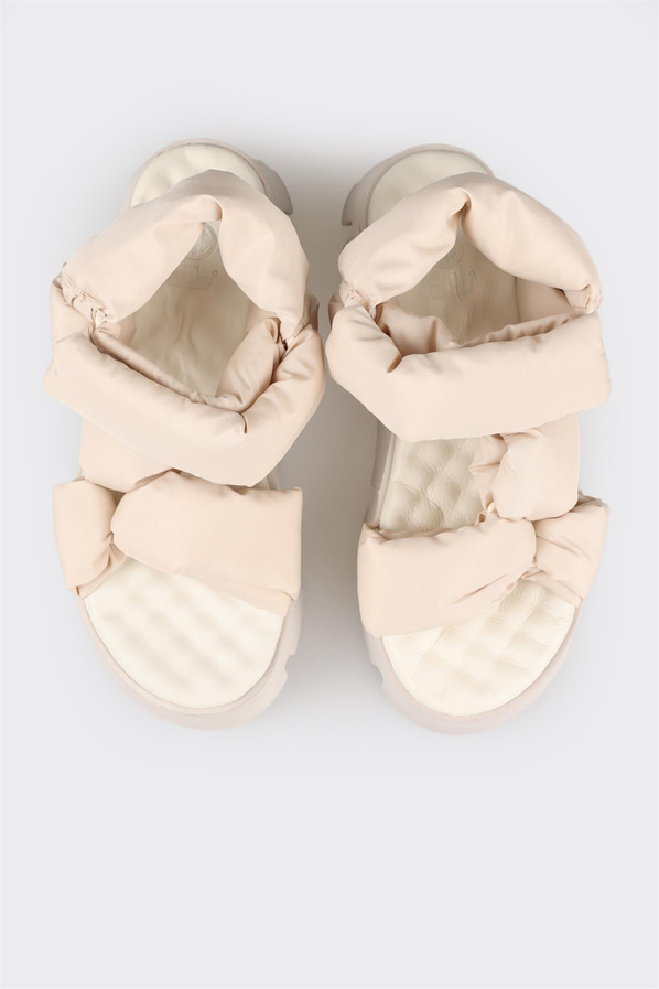 Bej kadın sandalet - Elle Shoes
