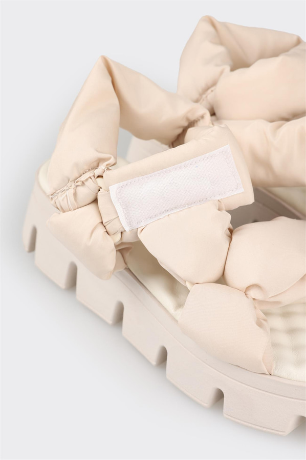 Bej kadın sandalet - Elle Shoes
