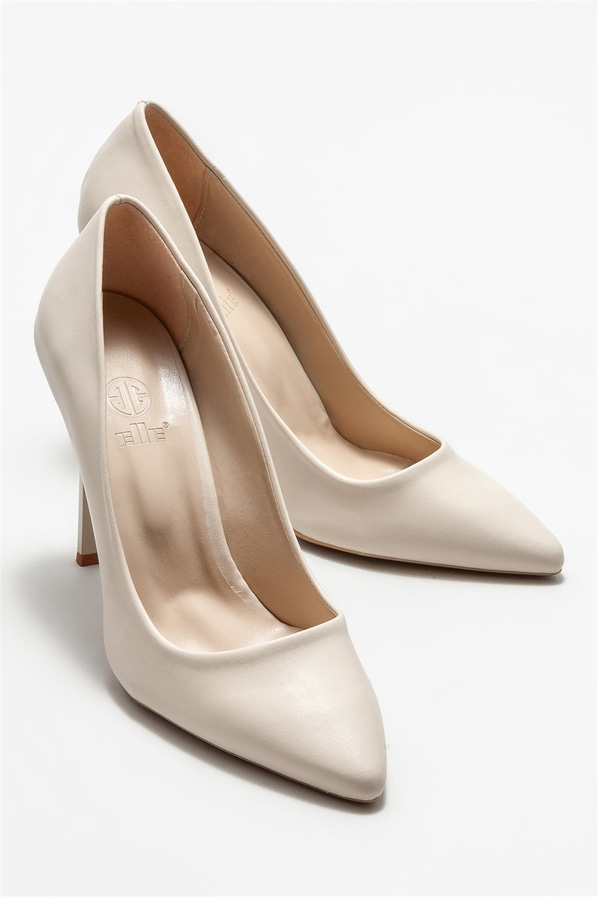 Bej kadın stiletto - Elle Shoes
