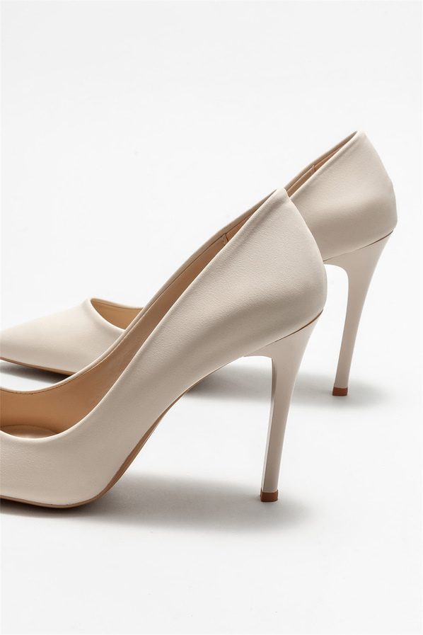 Bej kadın stiletto - Elle Shoes