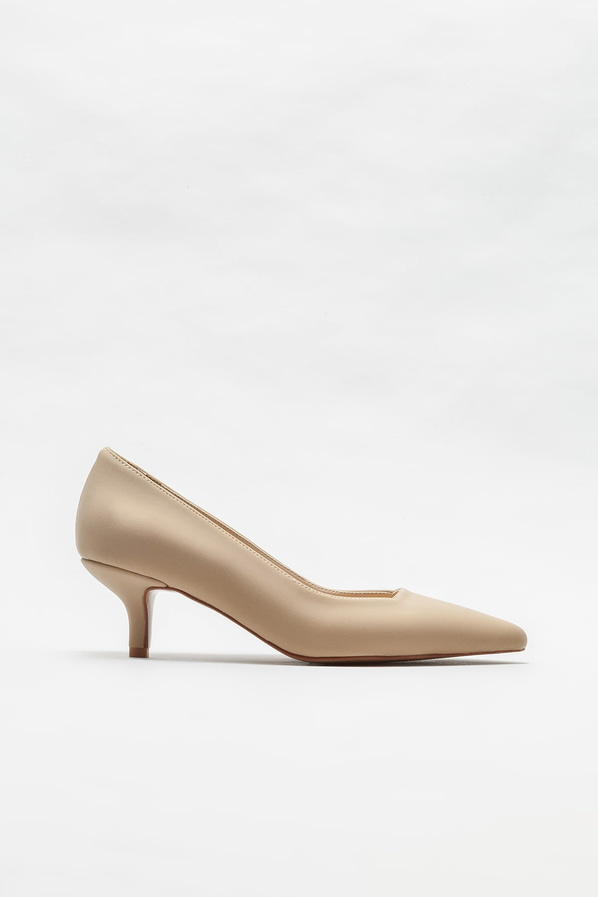 Bej kadın stiletto - Elle Shoes