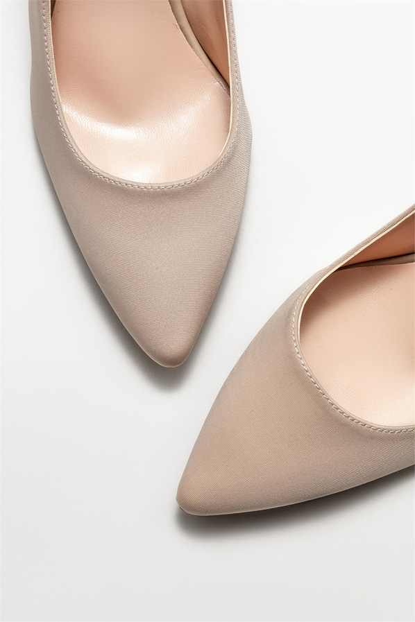 Bej kadın stiletto - Elle Shoes