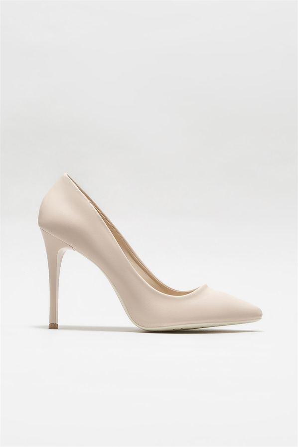 Bej kadın stiletto - Elle Shoes