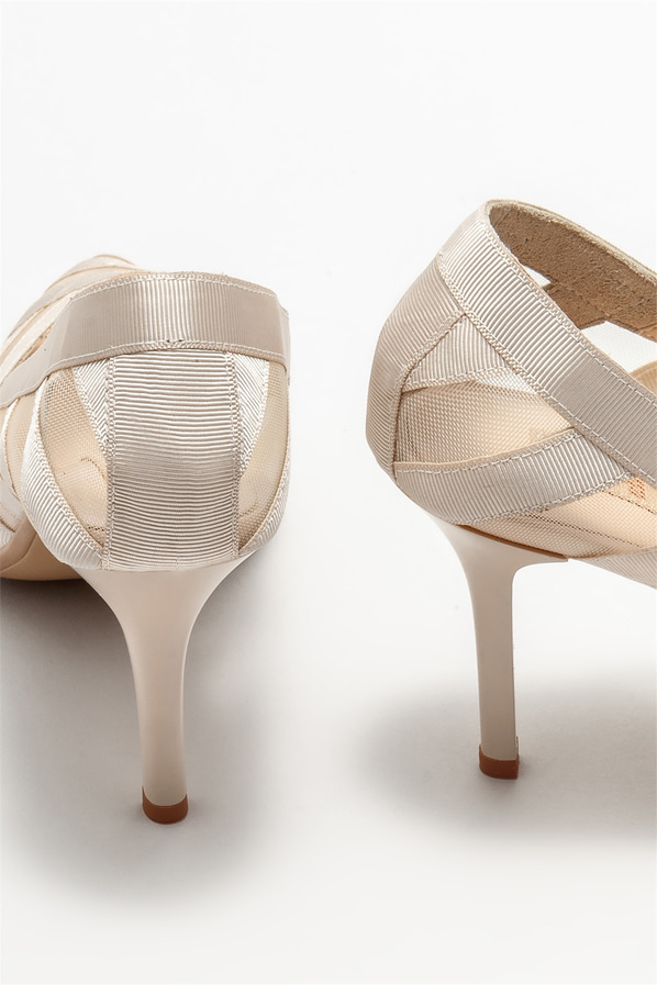 Bej kadın stiletto - Elle Shoes
