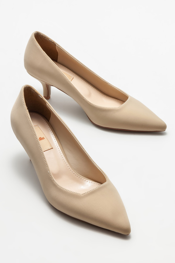 Bej kadın stiletto - Elle Shoes