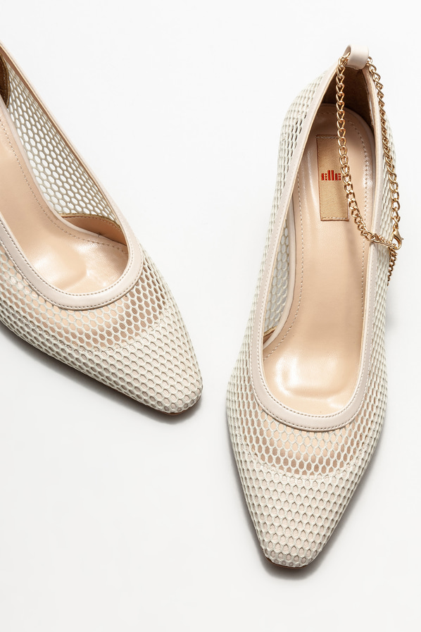 Bej kadın stiletto - Elle Shoes