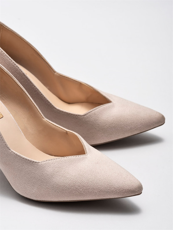 Bej kadın stiletto - Elle Shoes