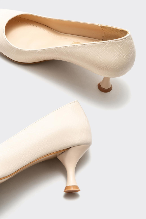 Bej kadın stiletto - Elle Shoes