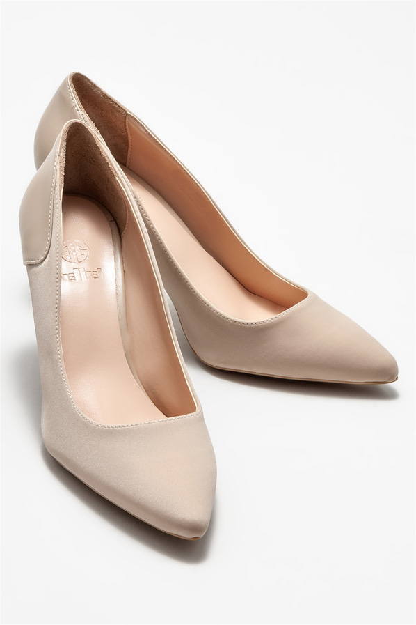Bej kadın stiletto - Elle Shoes