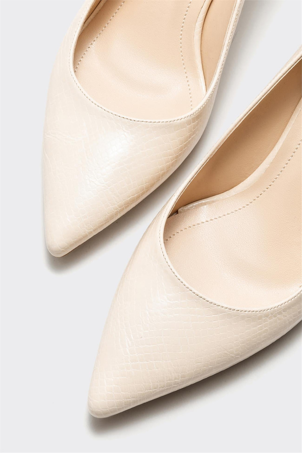 Bej kadın stiletto - Elle Shoes