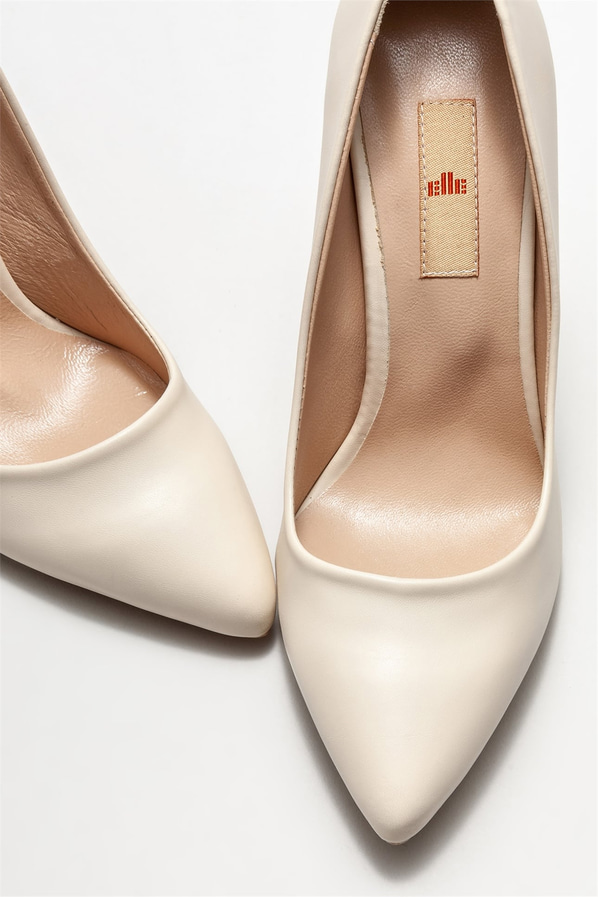 Bej kadın stiletto - Elle Shoes