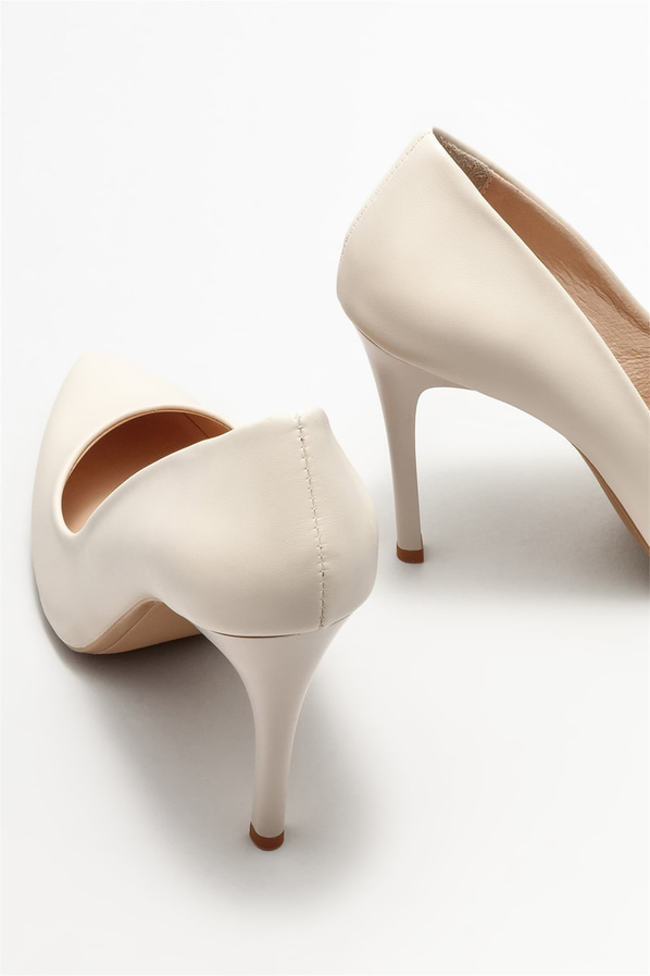 Bej kadın stiletto - Elle Shoes