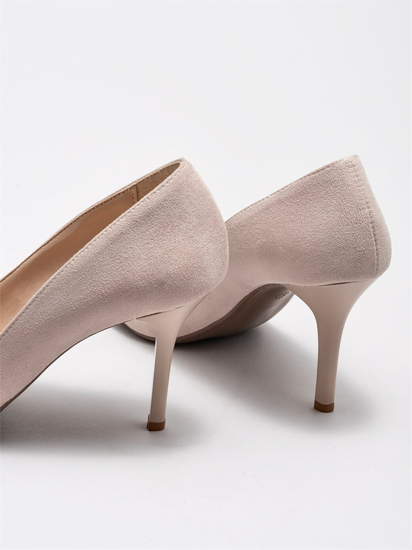 Bej kadın stiletto - Elle Shoes