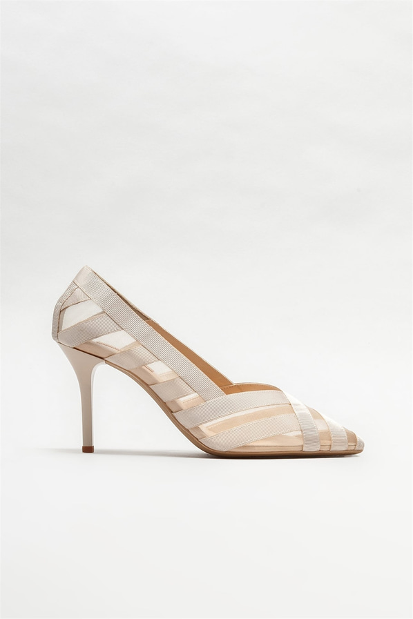 Bej kadın stiletto - Elle Shoes