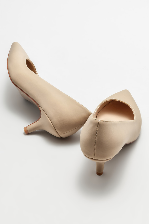 Bej kadın stiletto - Elle Shoes