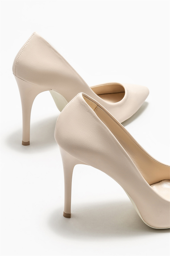 Bej kadın stiletto - Elle Shoes