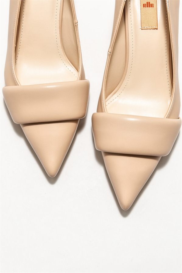 Bej topuklu kadın ayakkabı - Elle Shoes