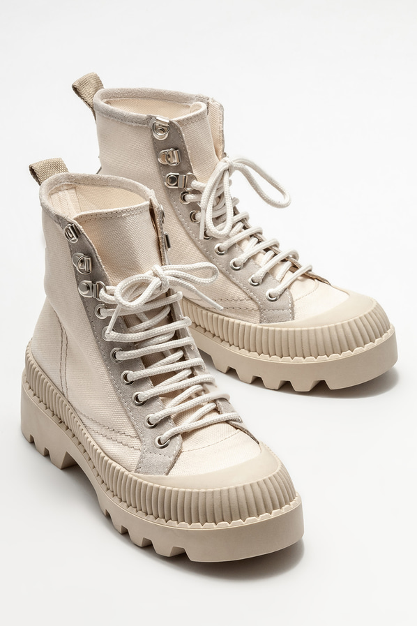 Bej kadın bot - Elle Shoes