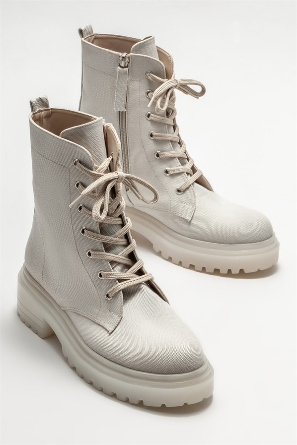 Bej kadın bot - Elle Shoes