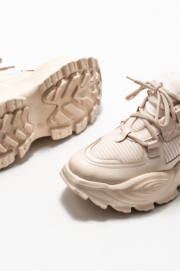 Bej kadın sneaker - Elle Shoes