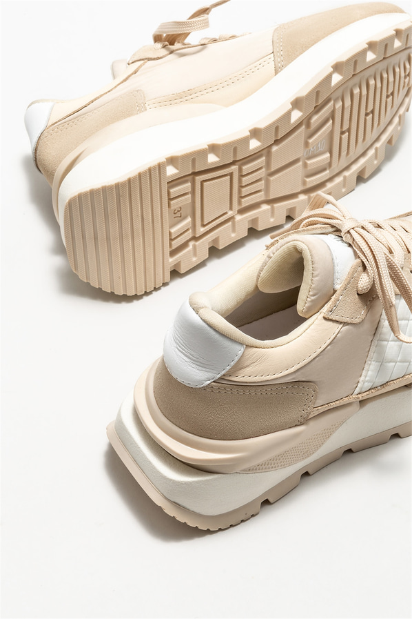 Bej kadın sneaker - Elle Shoes