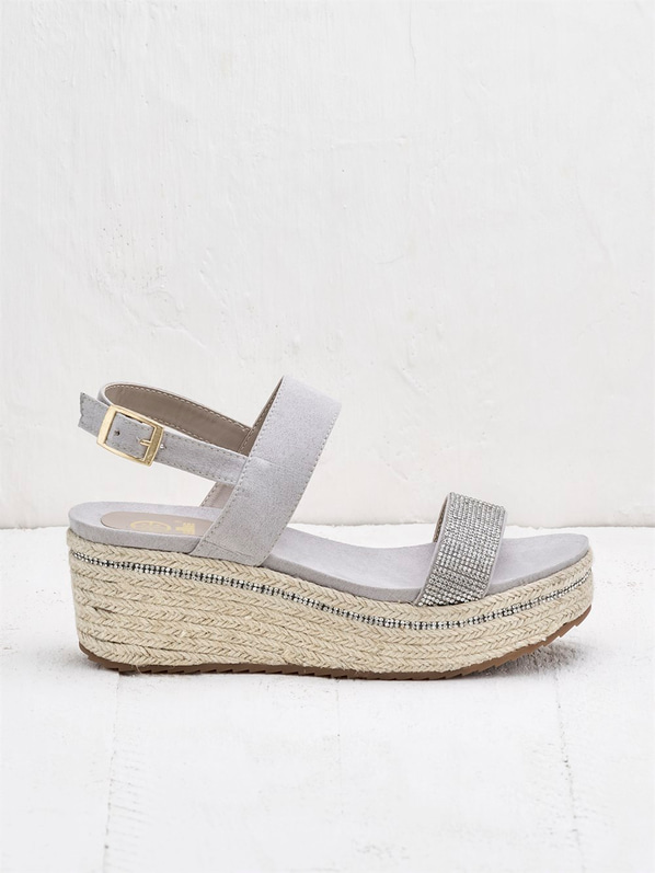 Gri kadın sandalet - Elle Shoes
