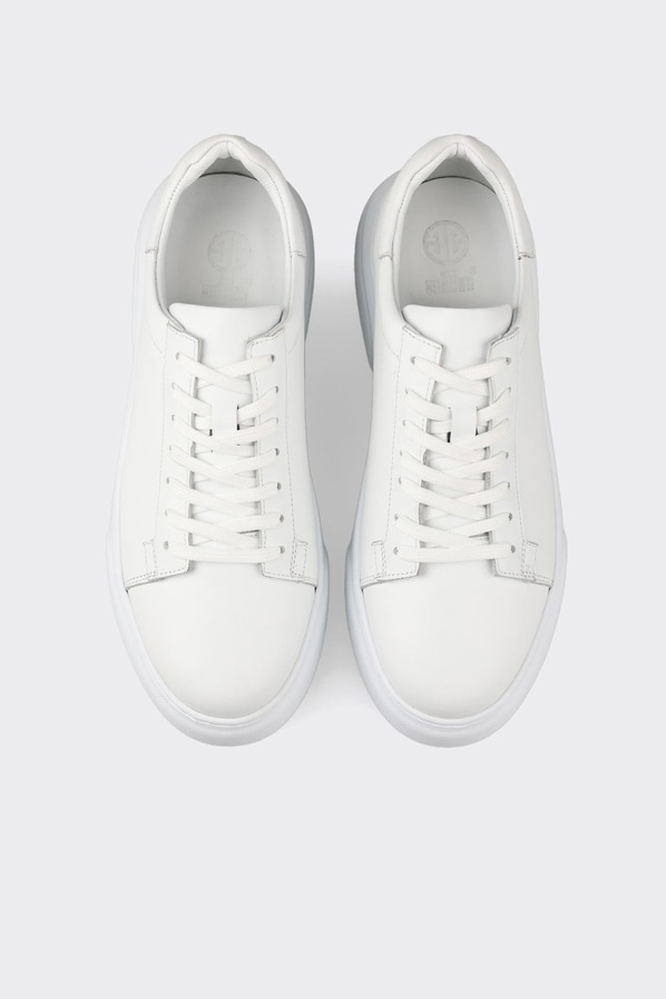 Beyaz deri erkek günlük ayakkabı, rahat kullanım için - Elle Shoes