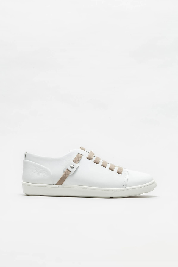 Beyaz deri erkek günlük ayakkabı, günlük kullanım için - Elle Shoes