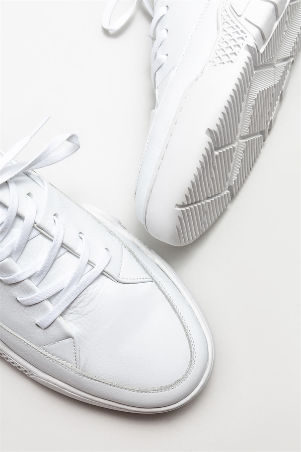 Beyaz deri erkek günlük ayakkabı, günlük kullanım için - Elle Shoes
